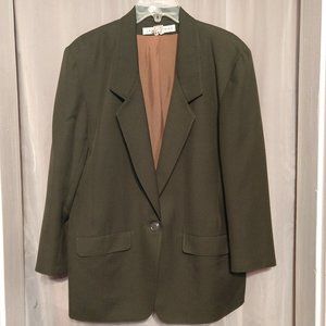 Vtg Larry Levine Lined Blazer Jacket Pockets